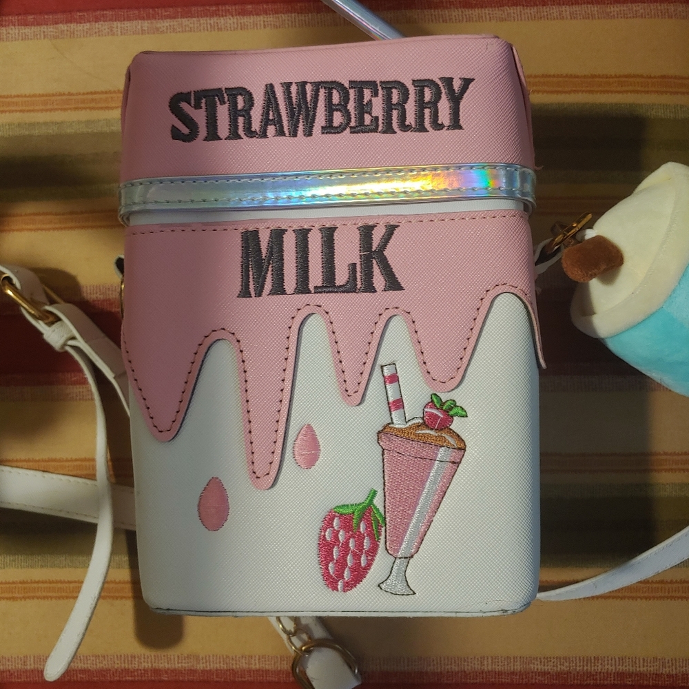 Pink Strawberry Milk Purse